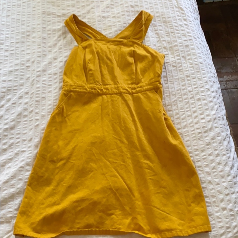 Yellow mini dress
